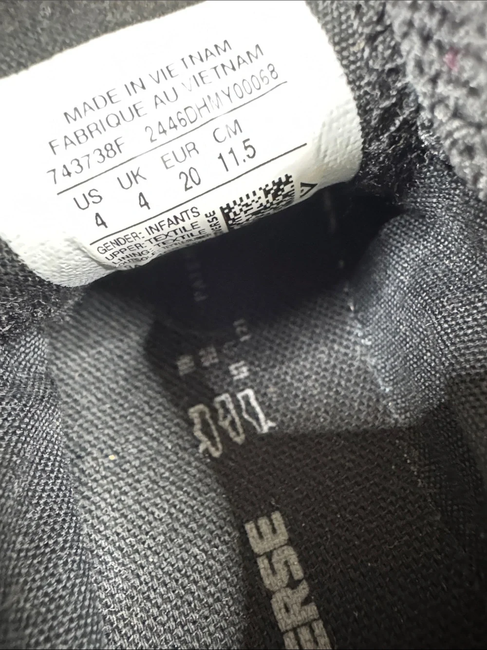 Converse baby toddler Black Sneakers with Tan Toe and Sole EUC 4